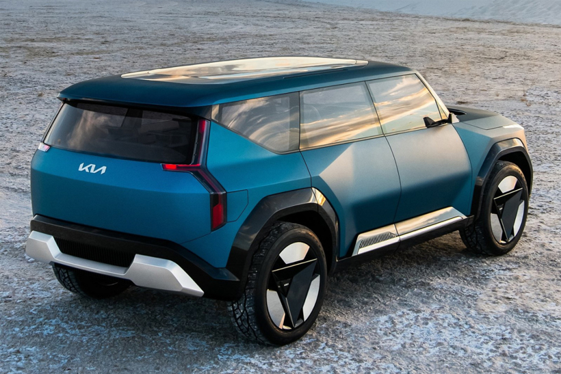 定位中大型SUV 将于今年3月中旬发布 起亚EV9官图发布